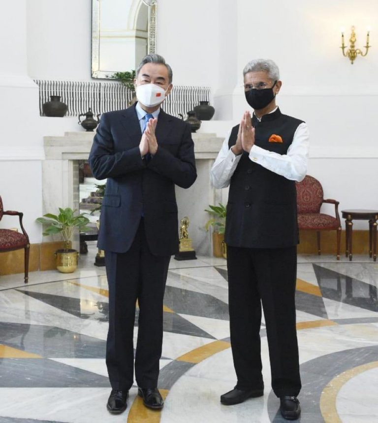 Indian FM met with Chinese FM Wang Yi