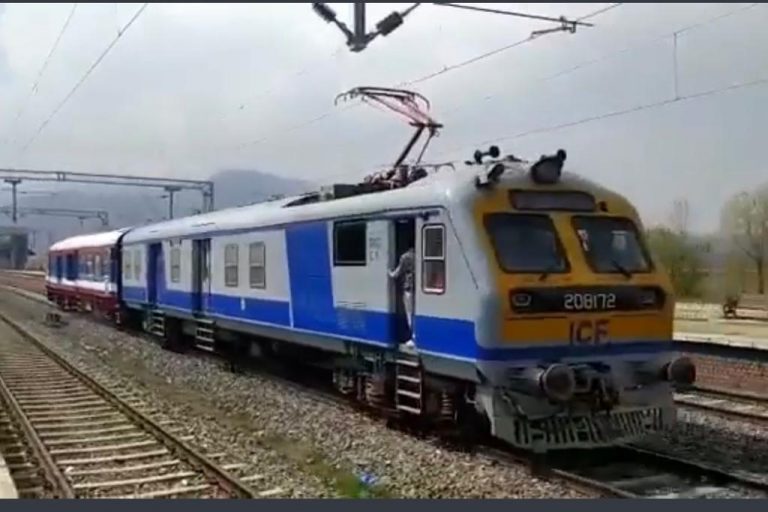 Successful Trial of Electric Train between Budgam-Baramulla (J&K)