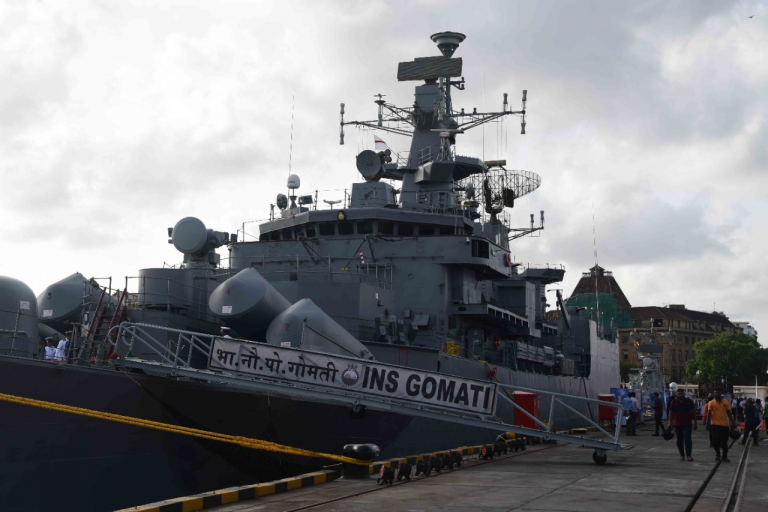Mumbai : INS Gomati decommissioned at Naval Dockyard