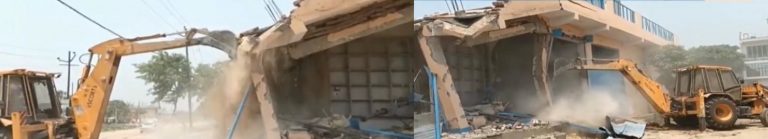 मेरठ : CM योगी का चला बुलडोजर, अवैध कॉलोनी समेत 20 दुकानों पर गिरी गाज