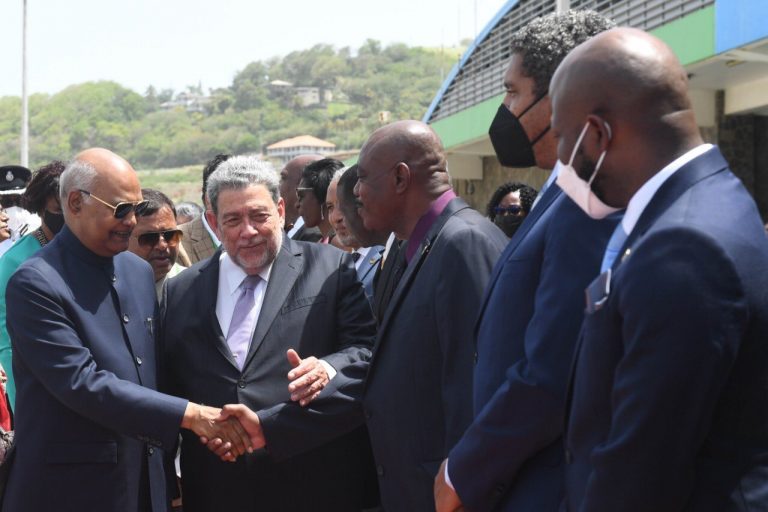 President Kovind reached Saint Vincent and Grenadines