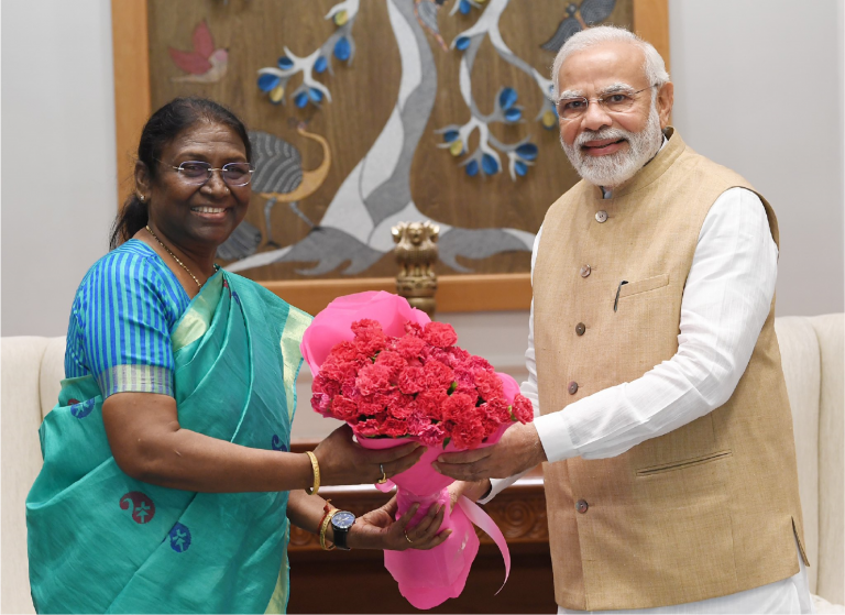 PM Modi Met Presidential Candidate Droupadi Murmu