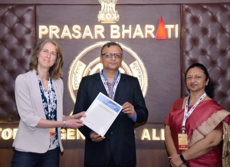 ATSC President presented a report to Prasar Bharati