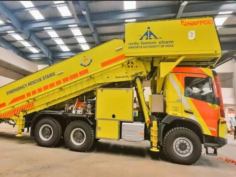 AAI’s Chennai & Kolkata Airport equipped with Fire Rescue Stair vehicle