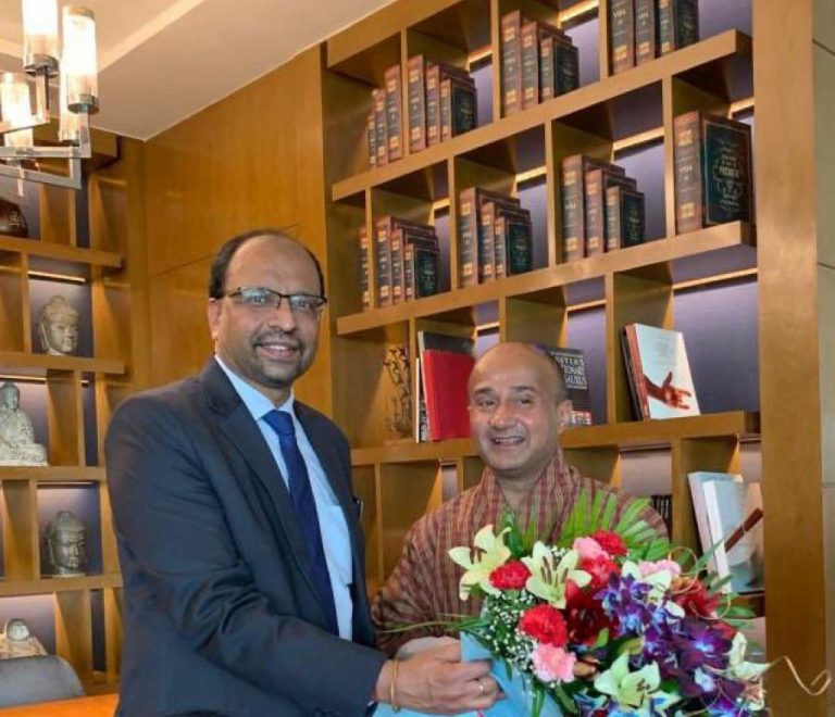 Mr. Agrawal, CMD Wapcos met with Loknath Sharma, Minister for Economic Affairs, Govt. of Bhutan