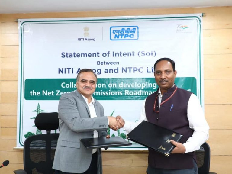 NITI Aayog & NTPC to collaborate on developing NTPC’s Net Zero GHG Emission Roadmap