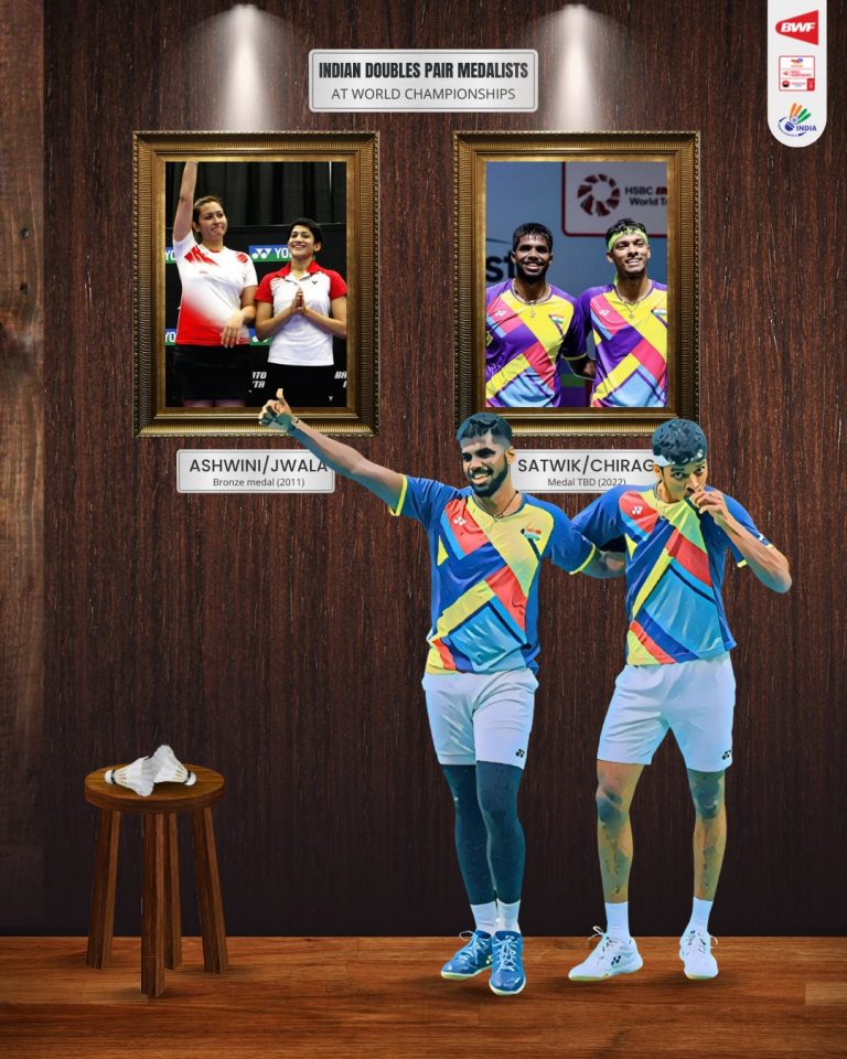 BWF World Championships: चिराग शेट्टी और सात्विक साईराज रेड्डी की जोड़ी ने सेमीफाइनल में प्रवेश किया