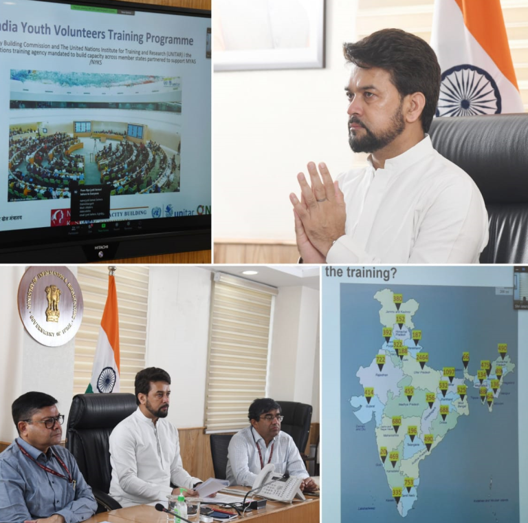 Union Sports Minister Anurag Thakur launched online capacity-building training programme for volunteers of NYKS