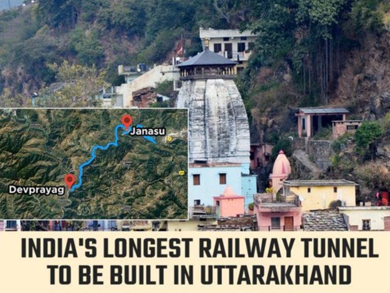 India’s longest Railway Tunnel to be built in Uttarakhand