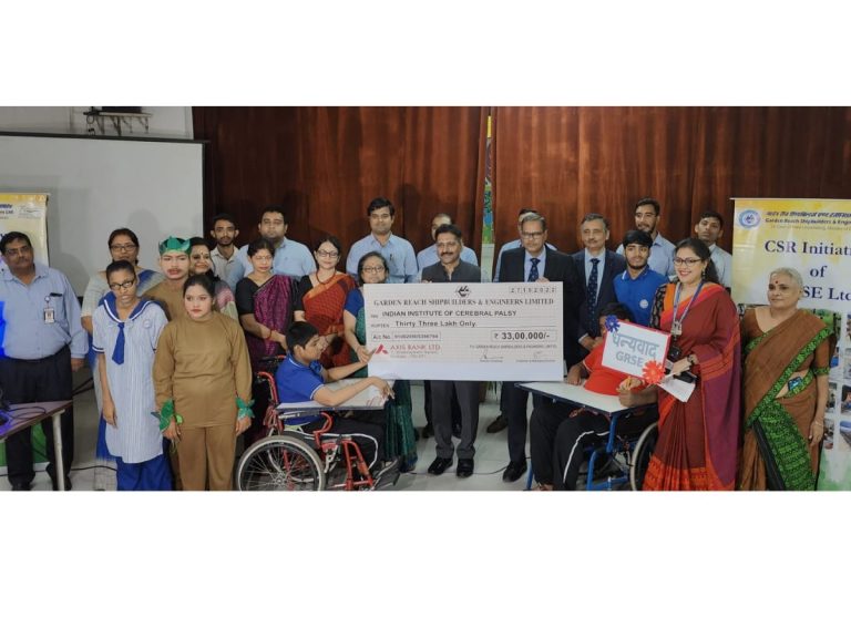 GRSE Continues support to Indian Institute of Cerebral Palsy