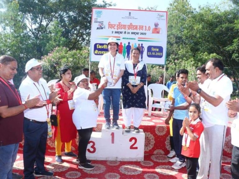 NTPC Sipat organised Mini Marathon under Fit India Freedom Run 3.0