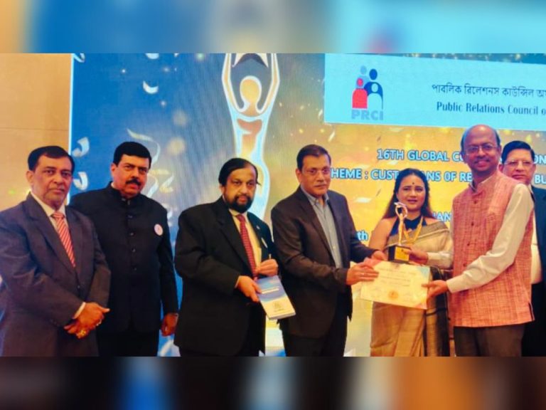 K M Prashanth Honoured with PRCI promising HR person of the year award