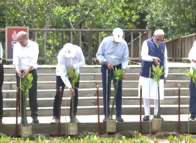 बाली: पीएम मोदी मोदी ने मैंग्रोव वन का किया दौरा