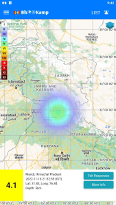 हिमाचल प्रदेश में महसूस किए गए भूकंप के झटके, 4.1 रही तीव्रता