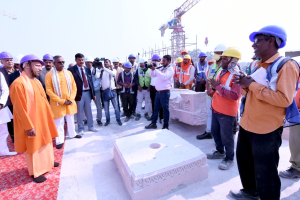मुख्यमंत्री योगी आदित्यनाथ ने इस अवसर पर श्रीराम मंदिर के निर्माण कार्यों का स्थलीय निरीक्षण भी किया।