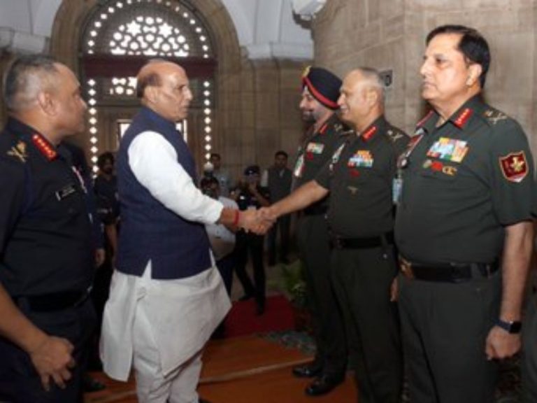 Raksha Mantri Interacts with Senior Leadership of Indian Army