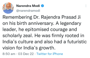 PM Modi Tweet