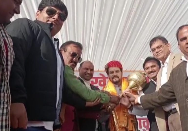 राजस्थान : केंद्रीय खेल मंत्री अनुराग ठाकुर ने चित्तौड़गढ़ में सांसद खेल महाकुंभ का किया उद्घाटन