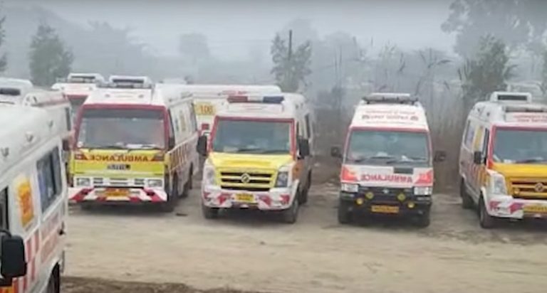 पंजाब : 108 एंबुलेंस का चक्काजाम