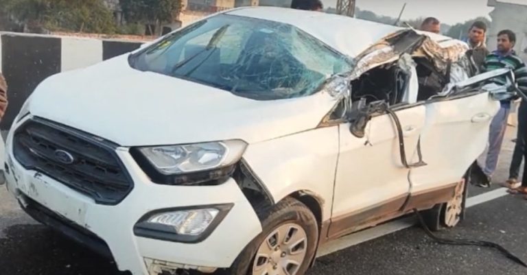 NH-152 डी पर अनियंत्रित होकर कार के पलटने से महिला की मौत