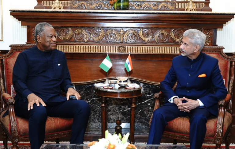 विदेश मंत्री डॉ. जयशंकर ने नाइजीरिया के विदेश मंत्री जेफ्री ओनयेमा से की मुलाकात