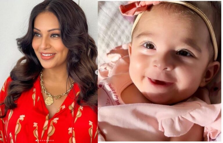 बॉलीवुड:  बिपाशा बसु ने पहली बार दिखाया अपनी बेटी का चेहरा