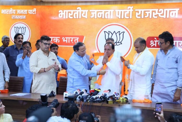 राजस्थान: कांग्रेस नेता सुभाष महरिया BJP में हुए शामिल