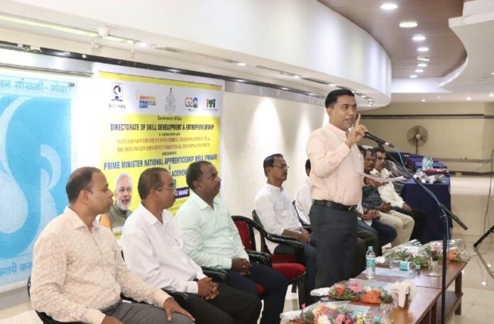 Goa: CM Pramod Sawant addressed the Prime Minister National Apprenticeship Mela & Campus Placement at Sankhali