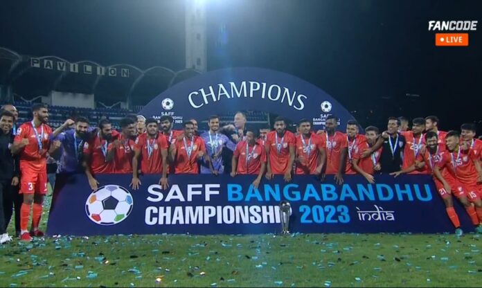 India beat Kuwait & winning the SAFF Championship for the record 9th time