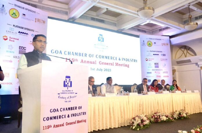 Goa: CM Sawant attended & addressed the 115th Annual General Meeting of the Goa Chamber of Commerce & Industries