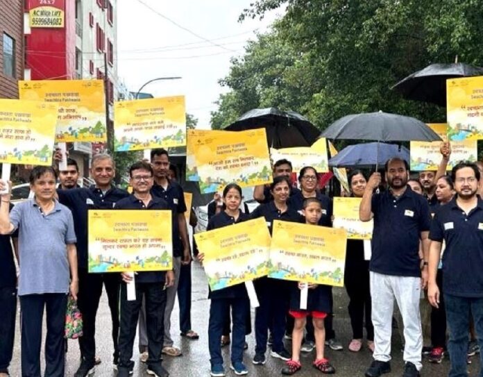 GAIL organised Swachhta Pakhwada - PRABHAT PHERI on 9th July at GAIL Apartments, Sector 62, Noida