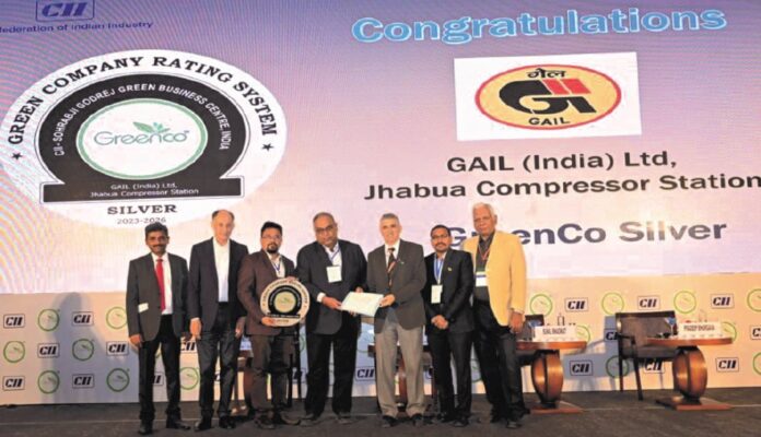 GAIL Jhabua has been certified CII-GreenCo SILVER rating at CII GreenCo Summit 2023 GAIL Jhabua has been certified CII-GreenCo SILVER rating at CII GreenCo Summit 2023
