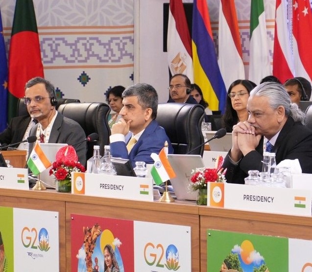 Gujarat: Day 2 of Communique Drafting is underway during the 3rd G20 FCBD Meet in Gandhinagar Gujarat: Day 2 of Communique Drafting is underway during the 3rd G20 FCBD Meet in Gandhinagar