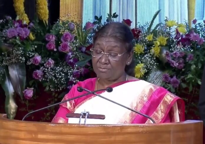 President Murmu addresses a civic reception hosted by the Govt. of Puducherry