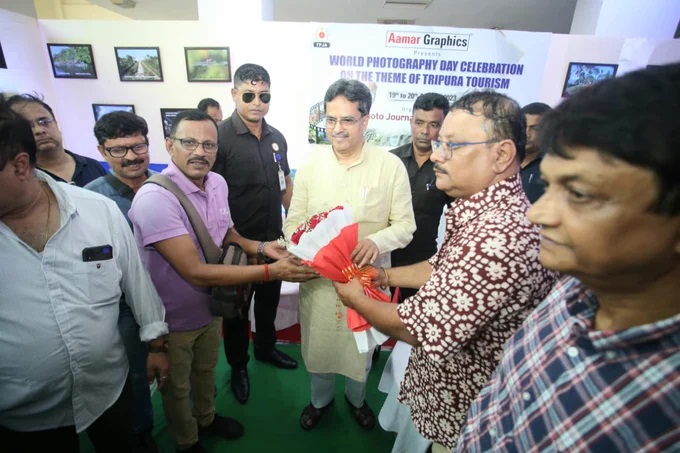 Agartala: CM Manik Saha inaugurates a photography exhibition organized by Tripura Photo Journalists' Association Agartala: CM Manik Saha inaugurates a photography exhibition organized by Tripura Photo Journalists' Association