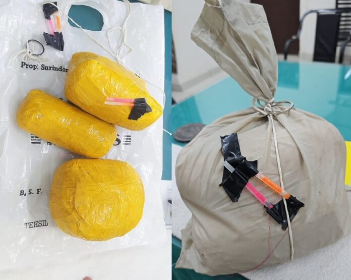 पंजाब: BSF और पंजाब पुलिस ने संयुक्त तलाशी अभियान में संदिग्ध हेरोइन के 03 पैकेट बरामद किए पंजाब: BSF और पंजाब पुलिस ने संयुक्त तलाशी अभियान में संदिग्ध हेरोइन के 03 पैकेट बरामद किए