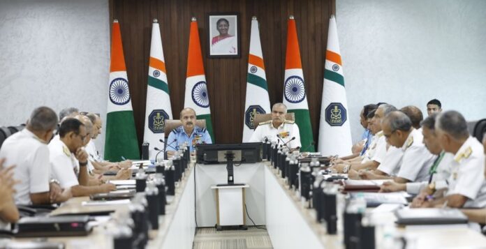 Air Chief Marshal VR Chaudhari interacted with Naval Commanders