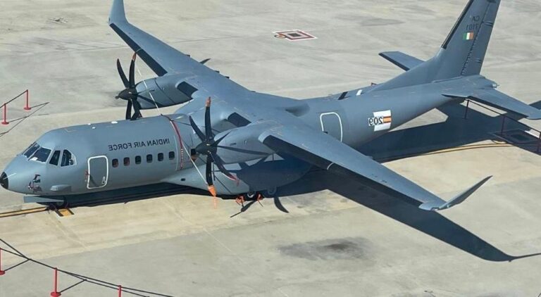 IAF’s 1st C-295 transport aircraft left for India from Spain
