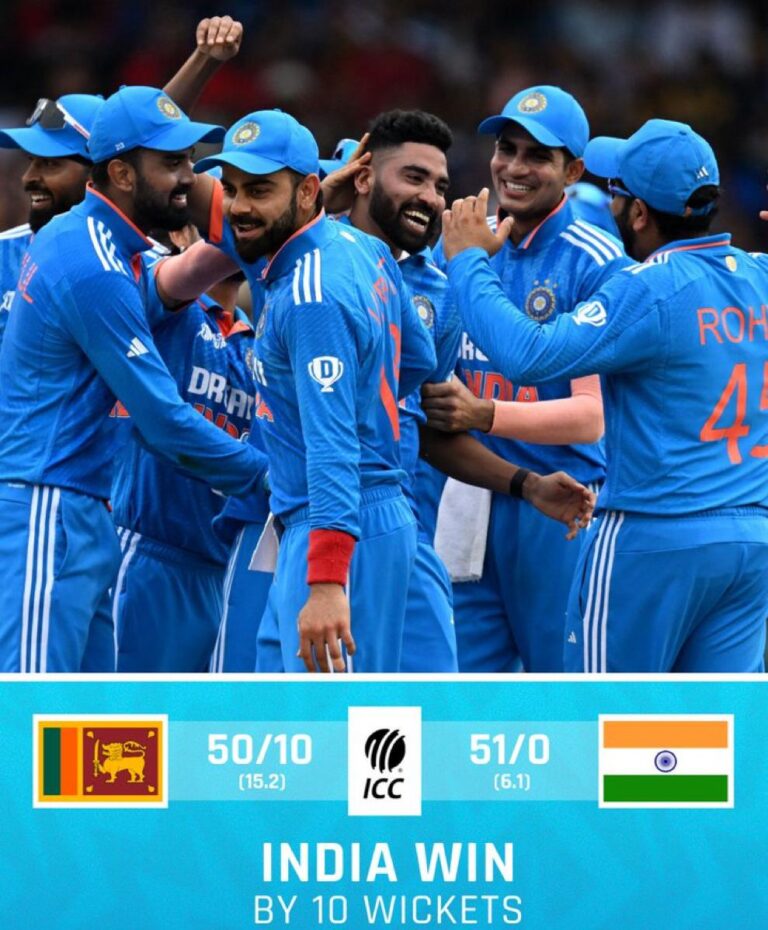 Asia Cup 2023: India beat Sri Lanka by 10 Wickets