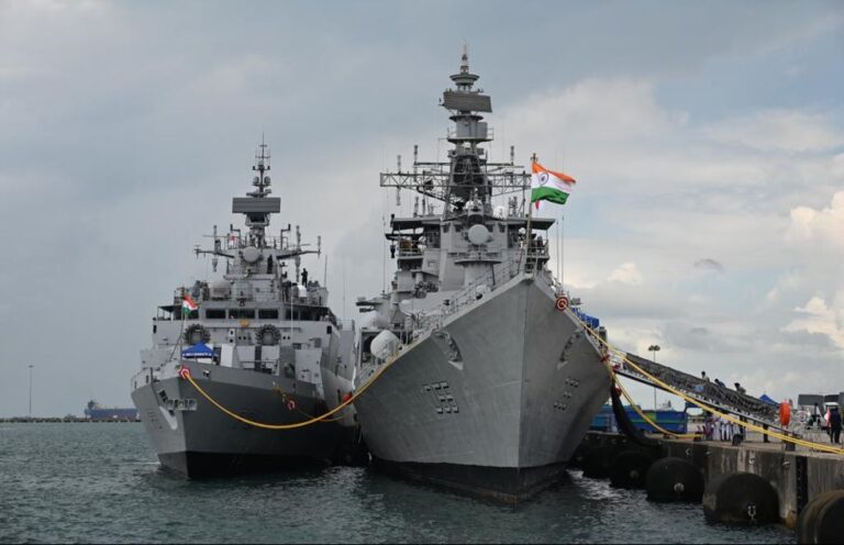 Indian Naval Ships Ranvijay & Kavaratti and submarine INS Sindhukesari arrived in Singapore