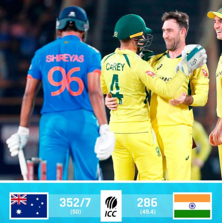 INDvsAUS 3rd ODI: Australia won by 66 runs