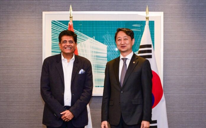 Union Minister Piyush Goyal met his South Korean counterpart Dukgeun Ahn