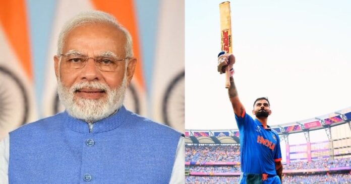 PM Modi congratulates Virat Kohli on his 50th ODI century