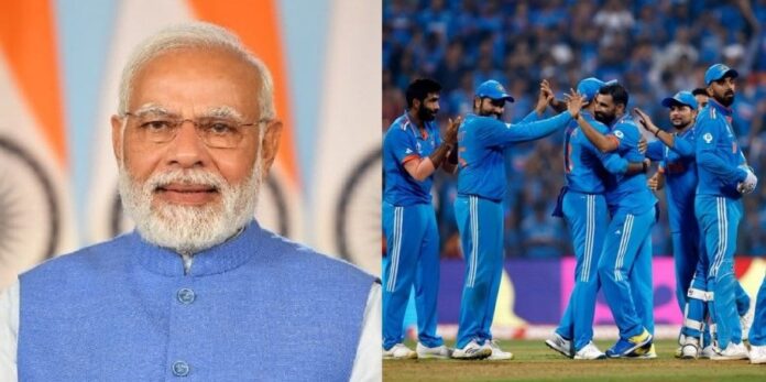 PM Modi congratulates Indian Cricket Team on advancing to the final of ICC Cricket World Cup 2023