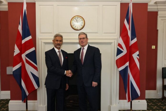 EAM Dr Jaishankar meets UK’s Leader of Opposition Keir Starmer in the Parliament