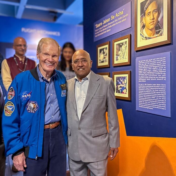NASA administrator Bill Nelson meets Rakesh Sharma, the first Indian to fly to space