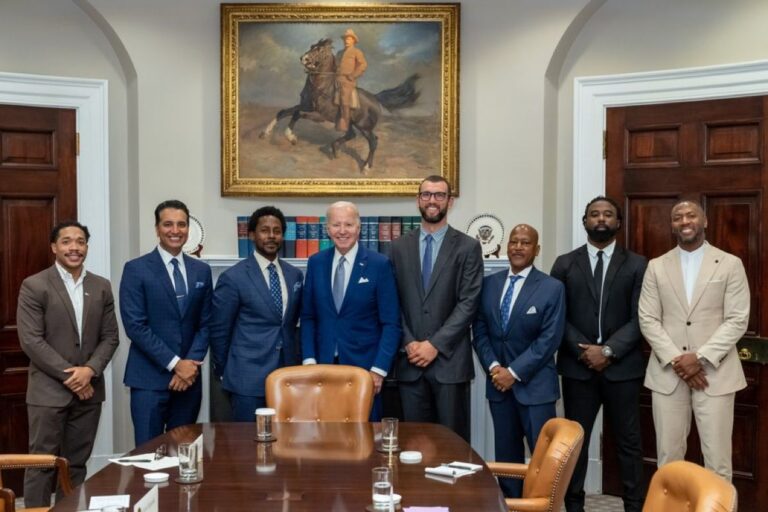 Today, I met with former players and advocates to discuss fair treatment & consistent safety standards- US President Biden