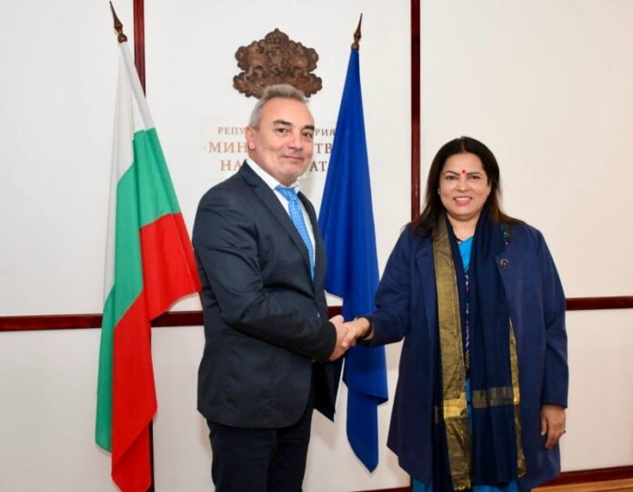 MoS Meenakashi Lekhi and Bulgaria's Culture Minister exchange ideas on 'more robust and closer cultural cooperation' MoS Meenakashi Lekhi and Bulgaria's Culture Minister exchange ideas on 'more robust and closer cultural cooperation'
