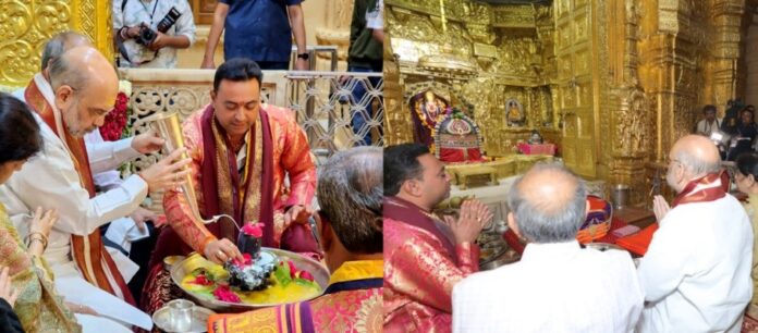 गुजरात: केंद्रीय गृहमंत्री अमित शाह ने प्रसिद्ध सोमनाथ मंदिर में की पूजा-अर्चना