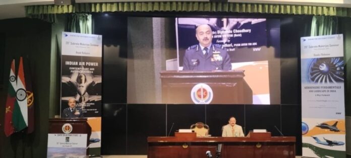 New Delhi: IAF Chief VR Chaudhari participates in 20th Subroto Mukherjee Seminar at Manekshaw centre